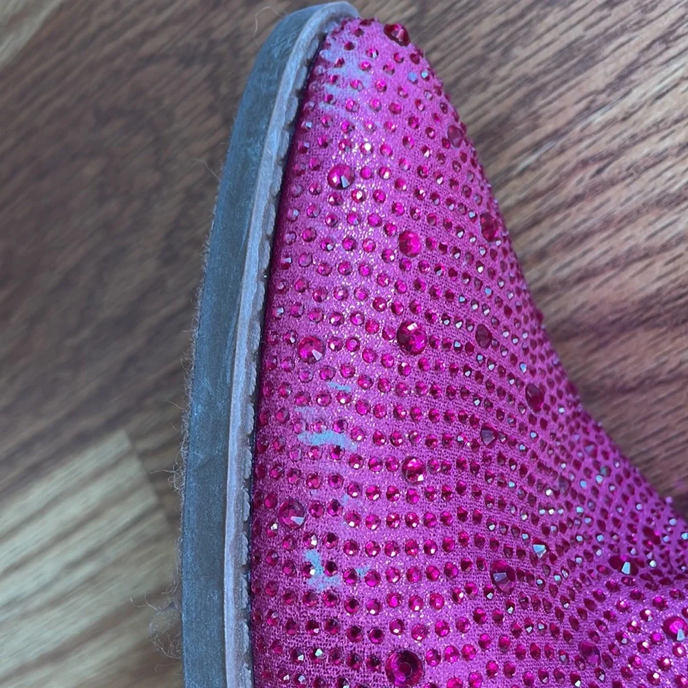Pink Rhinestone Cowgirl Ankle Boots Sz 8 - Picture 8 of 8
